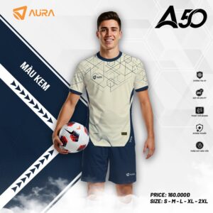 Áo Thể Thao Aura A50 Màu Kem – Thanh Lịch & Năng Động