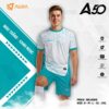 Áo thể thao Aura A50 - Trắng Xanh Ngọc