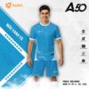 Áo đá bóng không logo Aura A50 – Màu Xanh Ya năng động