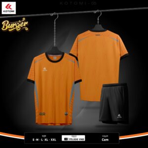 Áo Không Logo KTM-05 Burger Màu Cam Năng Động