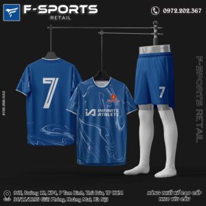 Áo thể thao nam thiết kế – Xanh dương nổi bật