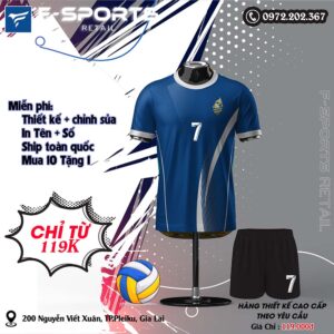 Áo Bóng Chuyền Xanh Navy F-Sports - Đậm Chất Thể Thao, Cá Tính Đội Nhóm