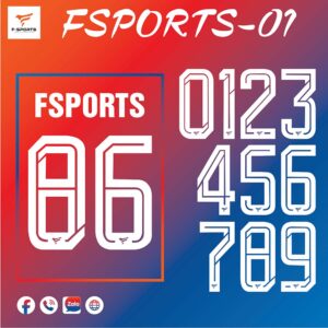 Font Số Áo Bóng Đá FSPORTS-01:  Mạnh mẽ - Hiện Đại - Hiệu Quả