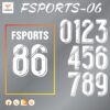 Fsports - 06: Bộ font số in Áo Thể Thao Cực Chất