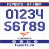 FONT FSPORTS - 07: Font Số Thể Thao Chuyên Nghiệp, Hiện Đại