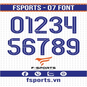 FONT FSPORTS - 07: Font Số Thể Thao Chuyên Nghiệp, Hiện Đại