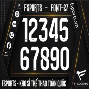 Font Số Thể Thao FSPORTS - FONT-27 Được Sử Dụng Nhiều Nhất 2025