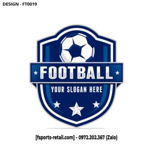 Logo Bóng Đá F-Sports Xanh Dương Đậm Hình Khiên