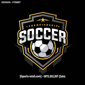 Logo Championship Soccer - Đen Trắng Vàng FT0007