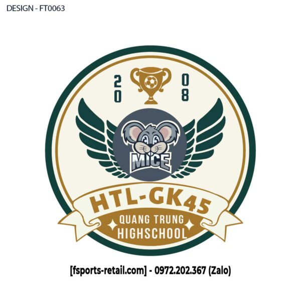 Logo FT0063 phối màu Xanh Rêu Vàng Kim