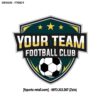 Logo Đội Bóng F-Sports FT0021 Xanh Đậm Vàng Kim
