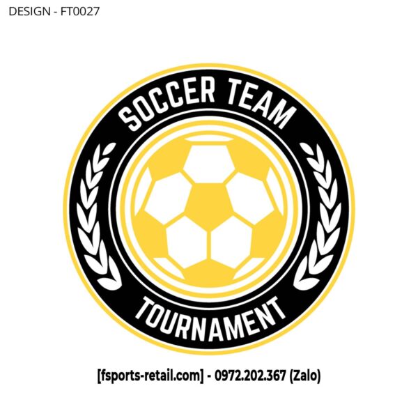 Logo Soccer Team Tournament - Vàng Đen Năng Động FT0027