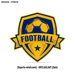 Logo Bóng Đá F-Sports DESIGN FT0018 – Vàng và Xanh Navy Cá Tính