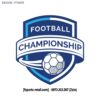 Logo Giải Bóng Đá Football Championship - Thiết kế Xanh Biển Năng Động (FT0039)