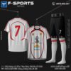 Đồng phục thể thao F-Sports mẫu Trắng phối Đỏ Đen năng động
