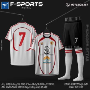 Đồng phục thể thao F-Sports mẫu Trắng phối Đỏ Đen năng động