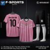 Áo Bóng Đá Thiết Kế F-Sports Hồng Pastel Ánh Tím