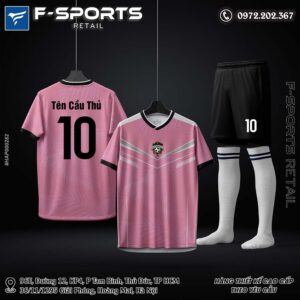 Áo Bóng Đá Thiết Kế F-Sports Hồng Pastel Ánh Tím