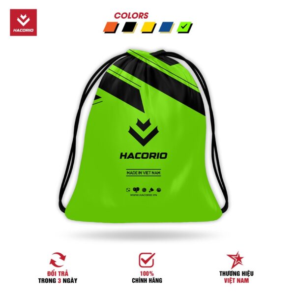 Túi rút Hacorio Xanh Neon – Nổi bật, năng động cho mọi hoạt động