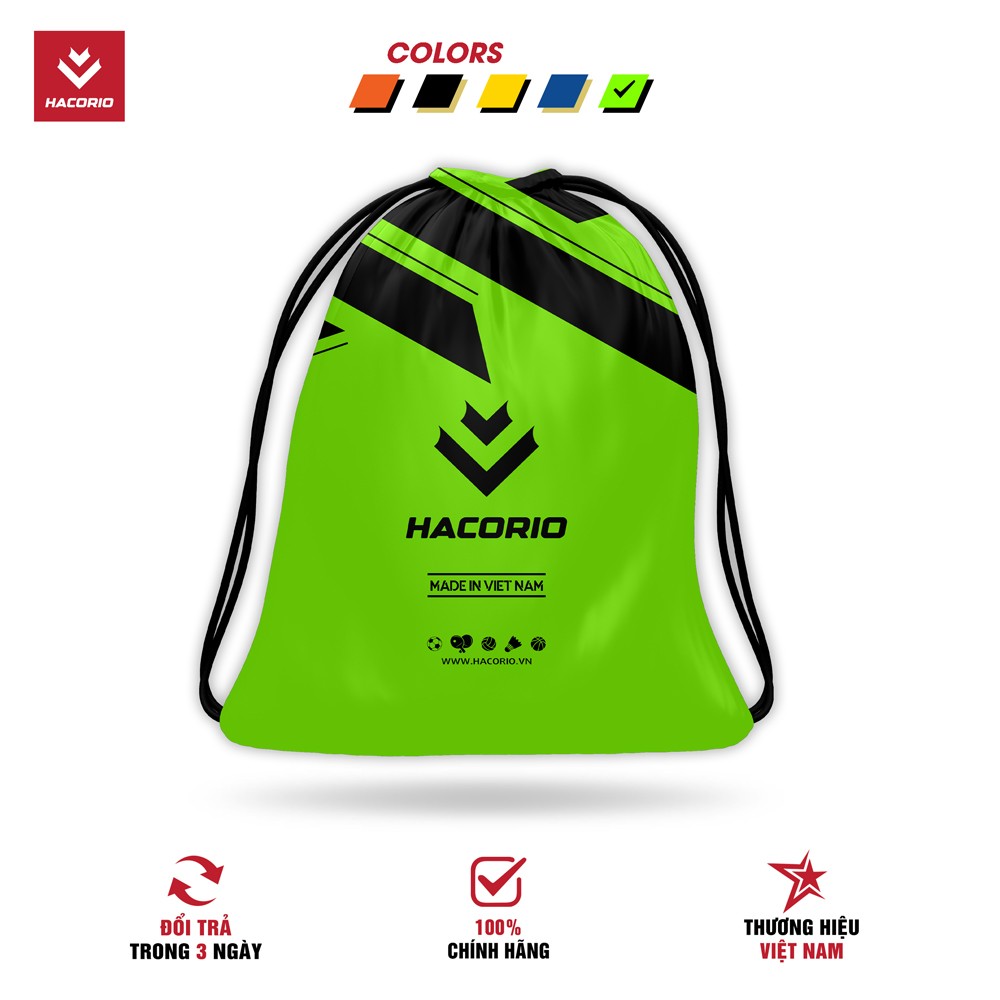 Túi rút thể thao Hacorio màu xanh neon