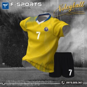 Áo Bóng Chuyền F-Sports Màu Vàng – Thiết Kế Năng Động, Cá Tính