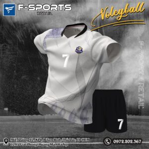 Đồng Phục Bóng Chuyền Trắng Xanh Thanh Lịch - Mã MAYAOBONGCHUYENDEP