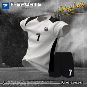 Đồng Phục Bóng Chuyền Trắng Đen - Thiết Kế Năng Động, Chất Liệu Thoáng Khí