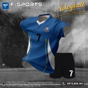 Đồng phục bóng chuyền nam xanh dương đậm F-SPORTS RETAIL