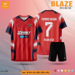 Áo Bóng Đá Đỏ Năng Động - F-Sports Độc Đáo, Cá Tính