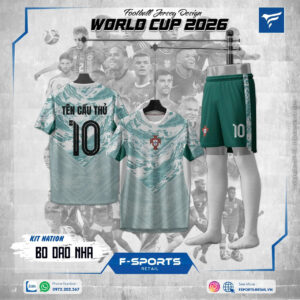 Áo Đấu Bồ Đào Nha Sân Khách WC2026 - Xanh Lá Năng Động