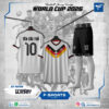 Bộ quần áo đá banh đội tuyển Đức World Cup 2026 sân nhà - Trắng phối đen đỏ vàng