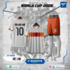 Áo Đấu ĐT Hà Lan Sân Khách WC2026 Màu Trắng Cam