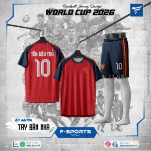 Áo Đấu Đội Tuyển Tây Ban Nha Sân Nhà World Cup 2026 Màu Đỏ